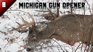 Rifle Hunting Whitetail Deer Opening Day Success Buck Down Deer Camp 2022 [upl. by Nayrb]