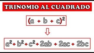 PRODUCTO NOTABLE Trinomio al Cuadrado [upl. by Ecyar34]