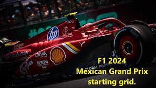 F1 2024 Mexican Grand Prix Starting Grid Full Lineup amp Key Drivers [upl. by Milicent]