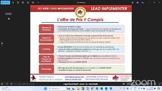 Formation dinitiation GRATUITE  ISO 45001 LEAD IMPLEMENTER  27082024 [upl. by Oflodur]