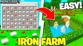 Fastest Iron Farm in Minecraft Bedrock Easy Build 2024 Tutorial [upl. by Weide]