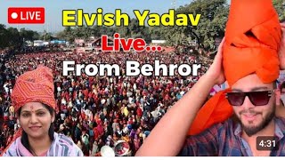 Elvish Yadav Gurgaon Meetup Live Crowd  Elvish Behror rajasthannews todaynews hindinews [upl. by Aimahs831]