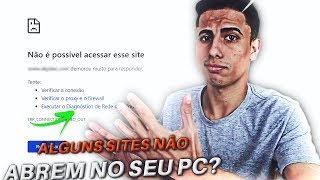 Alguns sites não abrem no PC APRENDA RESOLVER [upl. by Annwahsal789]