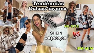 COMPRINHAS SHEIN INVERNO JAQUETA JEANS SHEIN LOOK DE INVERNO VALE A PENA COMPRAR NA SHEIN [upl. by Ettenirt]