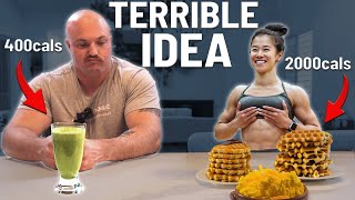 I Swapped Diets with a 100lb IFBB Pro  Ft Little T [upl. by Ynnos117]