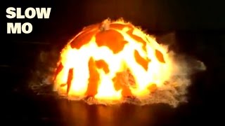 Top 30 Explosions In Slow Motion  Real Life Exploding Compilation  Slow Mo Lab [upl. by Khudari]