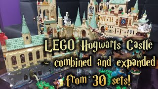 LEGO Harry Potter Hogwarts Green Roof Hogwarts Sets Combined 2023 Update [upl. by Rraval]