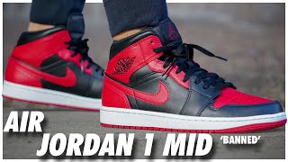 Air Jordan 1 Mid Banned [upl. by Nathanoj17]