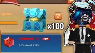 How Much Leeching 3 Can I Get From 100 Diamond Chest in Bedwars 😱🔥 Blockman GO [upl. by Ai609]