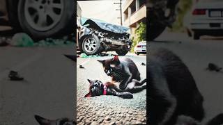 🍾🍾🍺dont drunk and drive car accident cat😭😭cat shortsytshorts [upl. by Godred616]