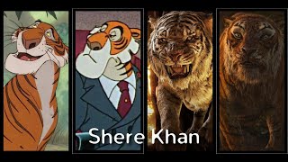 Shere Khan Evolution in Movies amp Cartoons The Jungle Book [upl. by Quartet]