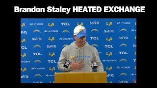 Brandon Staley HEATED EXCHANGE With Reporter [upl. by Oram]