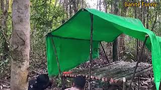 one time house in jungle  Jangale ghor bananor video  Banite Funny [upl. by Cornelie]