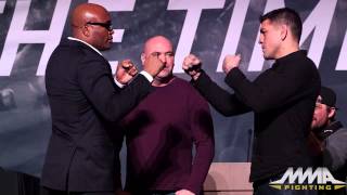 UFC 183 Anderson Silva vs Nick Diaz Staredown [upl. by Oirasan827]