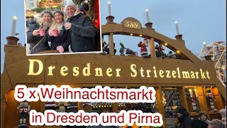 Weihnachtsmarkt in Dresden und Pirna 2023  Ich besuche 5 Weihnachtsmärkte  Wer ist der Beste [upl. by Nibot259]