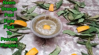 Dried Neem Orange Peel Powder Face Pack To Prevent ACNE Scars And Pimples ll Winter Face Pack [upl. by Aleibarg]