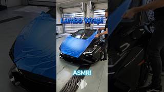 Wrapping this Lamborghini Huracan Evo in Matte Iced Blue Titanium 🥶 asmrsounds asmr wrap [upl. by Ylagam]