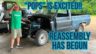 Starting reassembly on the 1986 Chevy C10 swb minor restoration squarebody [upl. by Casper]