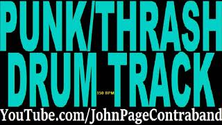 Punk Rock Thrash Metal Drum Track 150 bpm [upl. by Olinde20]