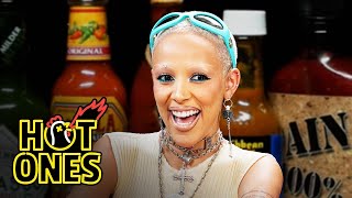 Doja Cat Is Doing Great While Eating Spicy Wings  Hot Ones [upl. by Denby210]