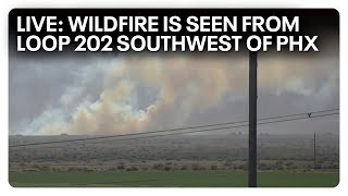 Wildfire burns near Loop 202 and 17th Avenue [upl. by Felike]