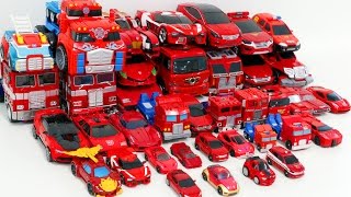 Red Color Transformers HelloCarbot Tobot Miniforce 40 Vehicle Transformation Robot Car Toys [upl. by Achilles]