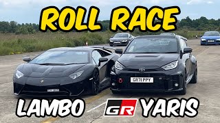 Yaris GR VS Lamborghini  amazing race [upl. by Alacim10]