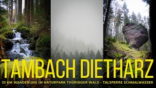 TAMBACH DIETHARZ  33 km im Naturpark Thüringer Wald Schmalwasser Röllchen Steinernes Tor Rennsteig [upl. by Soigroeg]