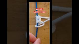 How to tie a vertical larks head macrame knots [upl. by Enovad]