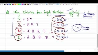 Do you know why chlorine has high electron affinity than fluorine [upl. by Nnahsal]