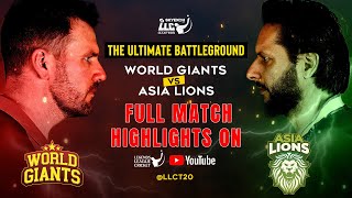 Finals  Asia lions vs World Giants Highlights  legend League cricket 2023  LLC [upl. by Andy]