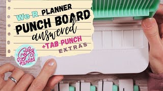 We R Planner Punch Board ANSWERED  Tab punch TIPS [upl. by Earised]