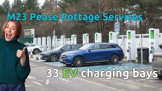 Huge EV charging expansion at Moto Pease Pottage services on M23 near Gatwick [upl. by Sama]