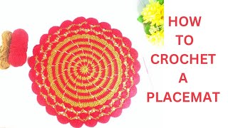 Crochet placemat  how to crochet a placemat [upl. by Phillida]