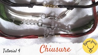 Bijoux facili  tutorial 4  chiusure per collane [upl. by Marjana]