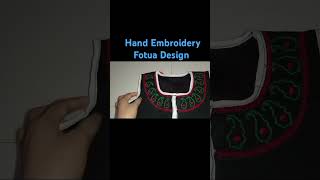 Hand Embroidery Fotua Design fashion embroidery babyclothes shorts trendingshorts trend viral [upl. by Brebner]