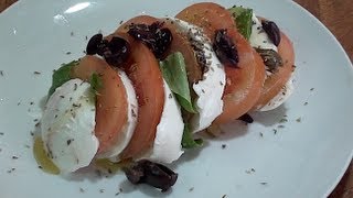 How to make Tomatoes Mozzarella and fresh Basil  Italian Recipe [upl. by Ailecara]