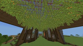 Adding glow berries to the ceiling in the farm hallway in my survival world part 1  Minecraft [upl. by Ahsiemac]