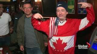 Canadians toast hockey win [upl. by Weywadt758]