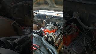 dusterdude225 c10 project runs c10 automobile firstcrank firstrun firstru 350 sbc [upl. by Eliathas]