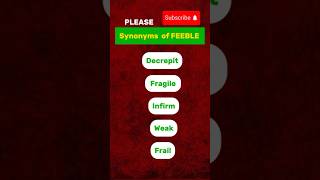 Synonyms of Feeble shortsfeeds english [upl. by Prud]