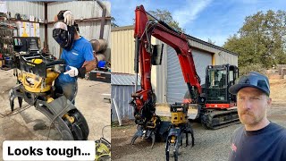 Buying a CHEAP Log Grapple from the auction and installing it on the New 080 [upl. by Llertniuq]