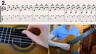 Malaguena  Spanish Classical Guitar Lesson How to play with tabs [upl. by Anuaik]