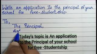 An application to the Principal of your school for freeStudentship application mgtv [upl. by Olegnaleahcim]