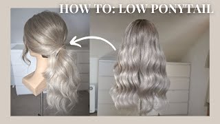 Low Voluminous ponytail  Wedding Hairstyle [upl. by Anyala]