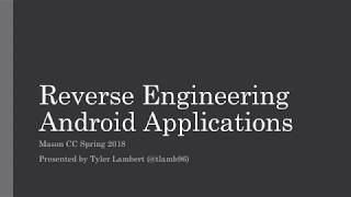 Reverse Engineering Android Applications [upl. by Barabas936]