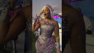 Lamiez Holworthy in a mermaid inspired dress looking stunning at the 2024 Durban July [upl. by Idnic]