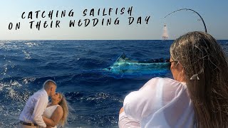 Catching Sailfish on their wedding day with Early Bird Fishing Charters Islamorada FL [upl. by Ikaz]