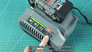 Meanings of Flex Battery Charger Lights Blinking Red Solid Red Blinking Green Solid Green [upl. by Yenruoc]