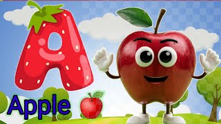 A for Apple  ABC Phonics Song  ABC Song  ABCD  English Alphabet Song abcd B for Ball  kid song [upl. by Nbi]